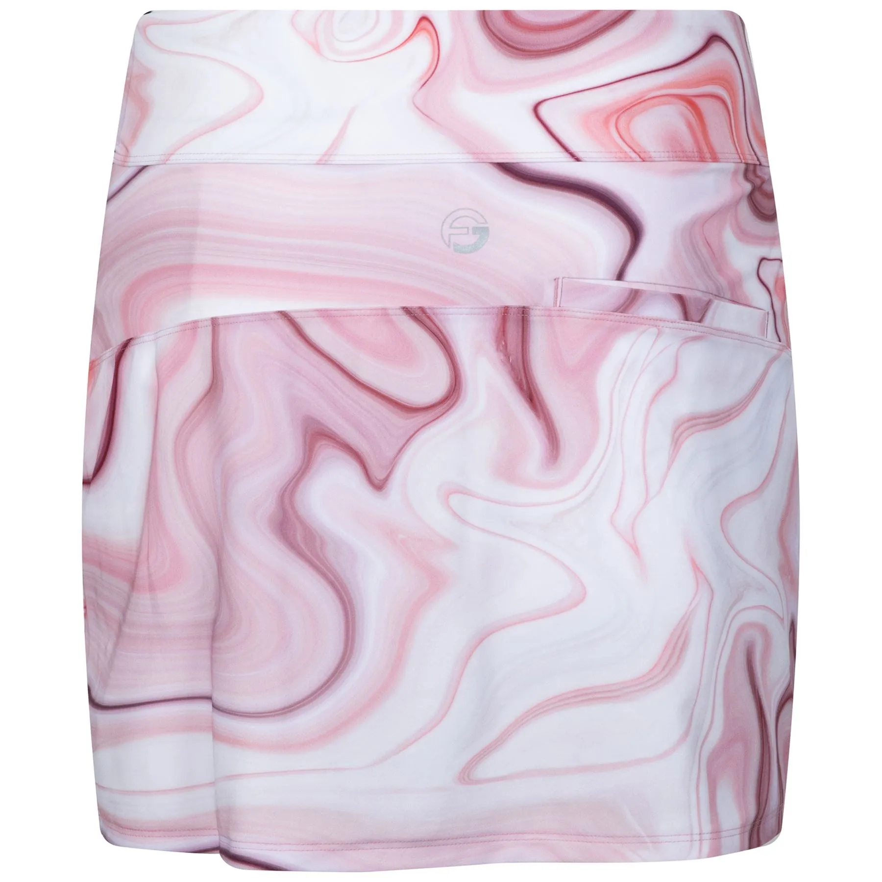 Womens Inverted Pleat Skirt Pink Marble - SS23