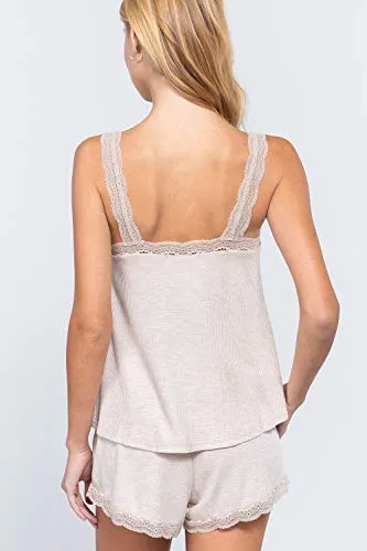 Women's Thermal Lace Trim Flare Set