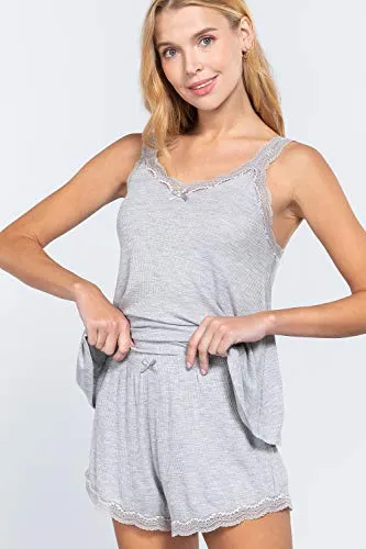Women's Thermal Lace Trim Flare Set