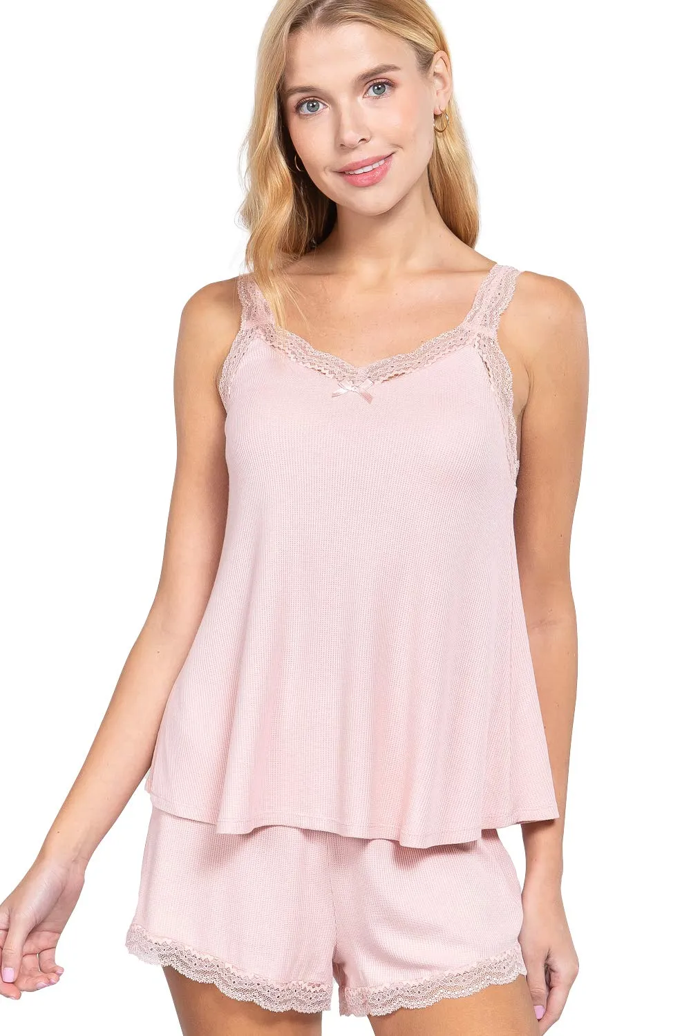 Women's Thermal Lace Trim Flare Set