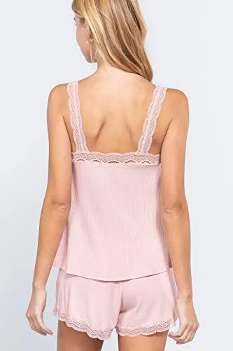 Women's Thermal Lace Trim Flare Set
