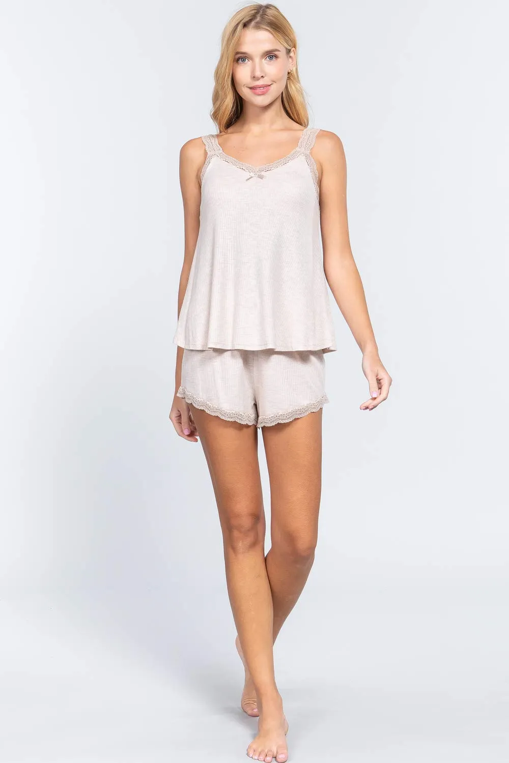 Women's Thermal Lace Trim Flare Set