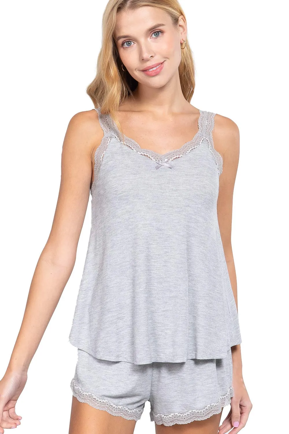 Women's Thermal Lace Trim Flare Set