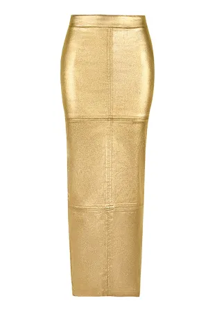 Yoli Metallic Maxi Skirt