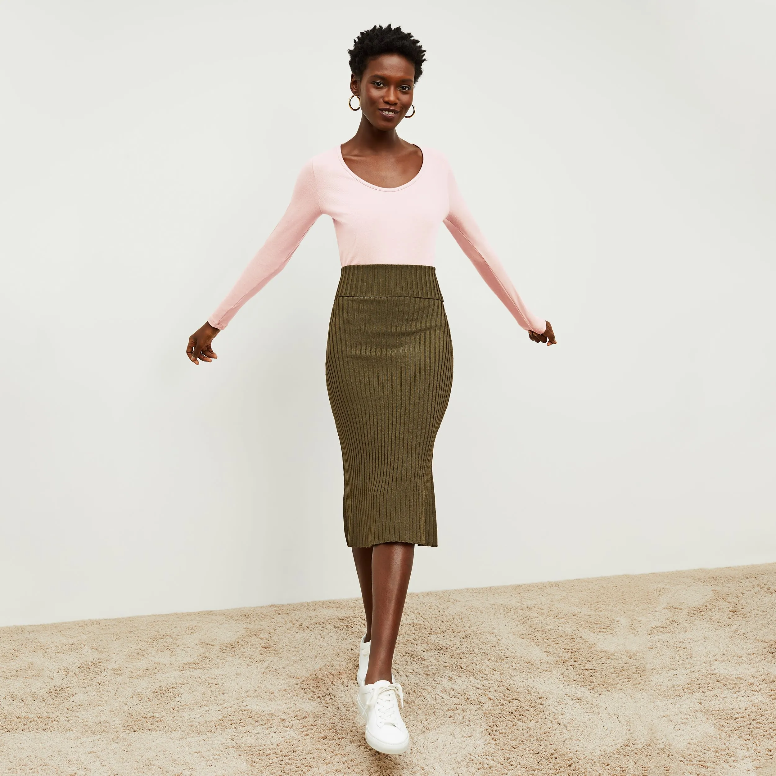 York Skirt - Slinky Knit :: Safari