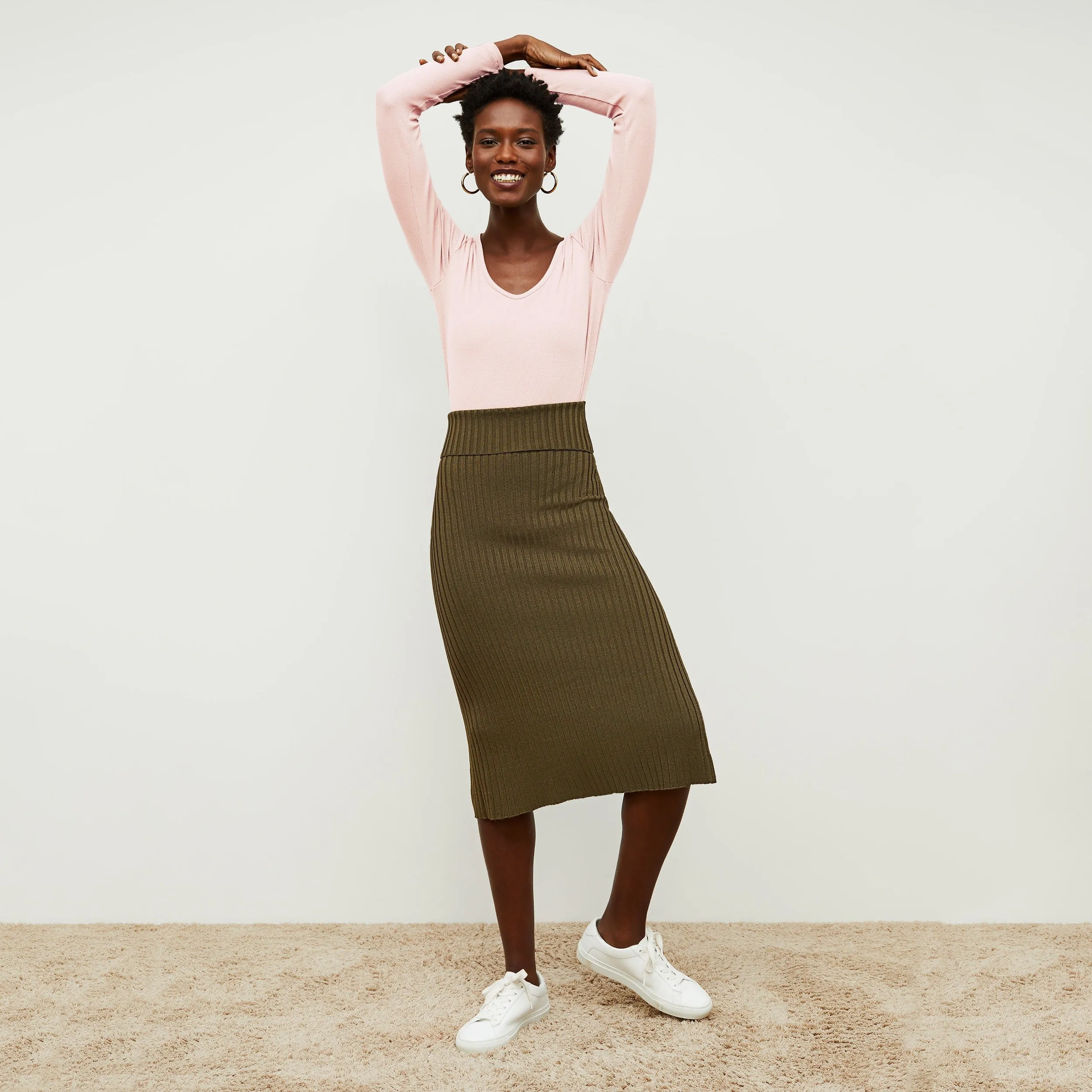 York Skirt - Slinky Knit :: Safari