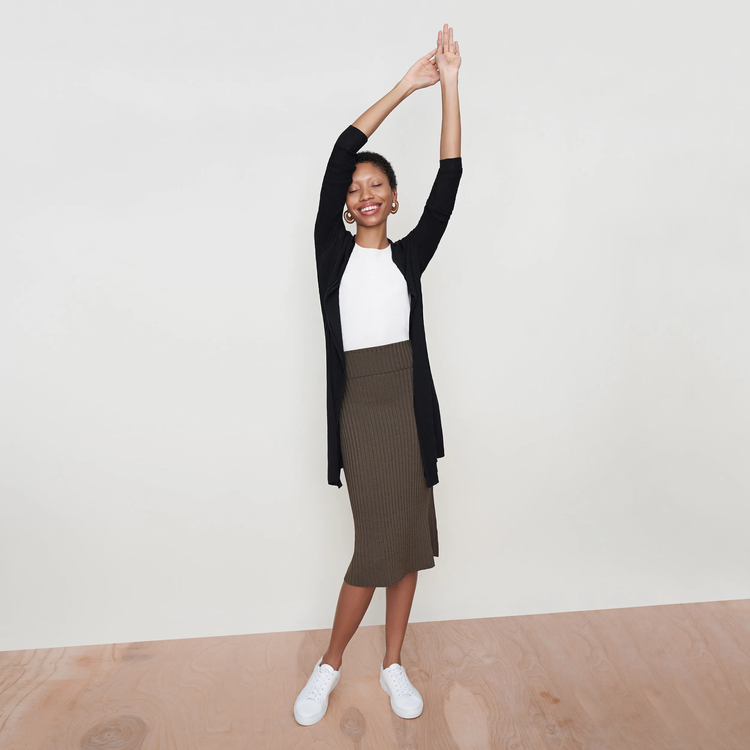 York Skirt - Slinky Knit :: Safari
