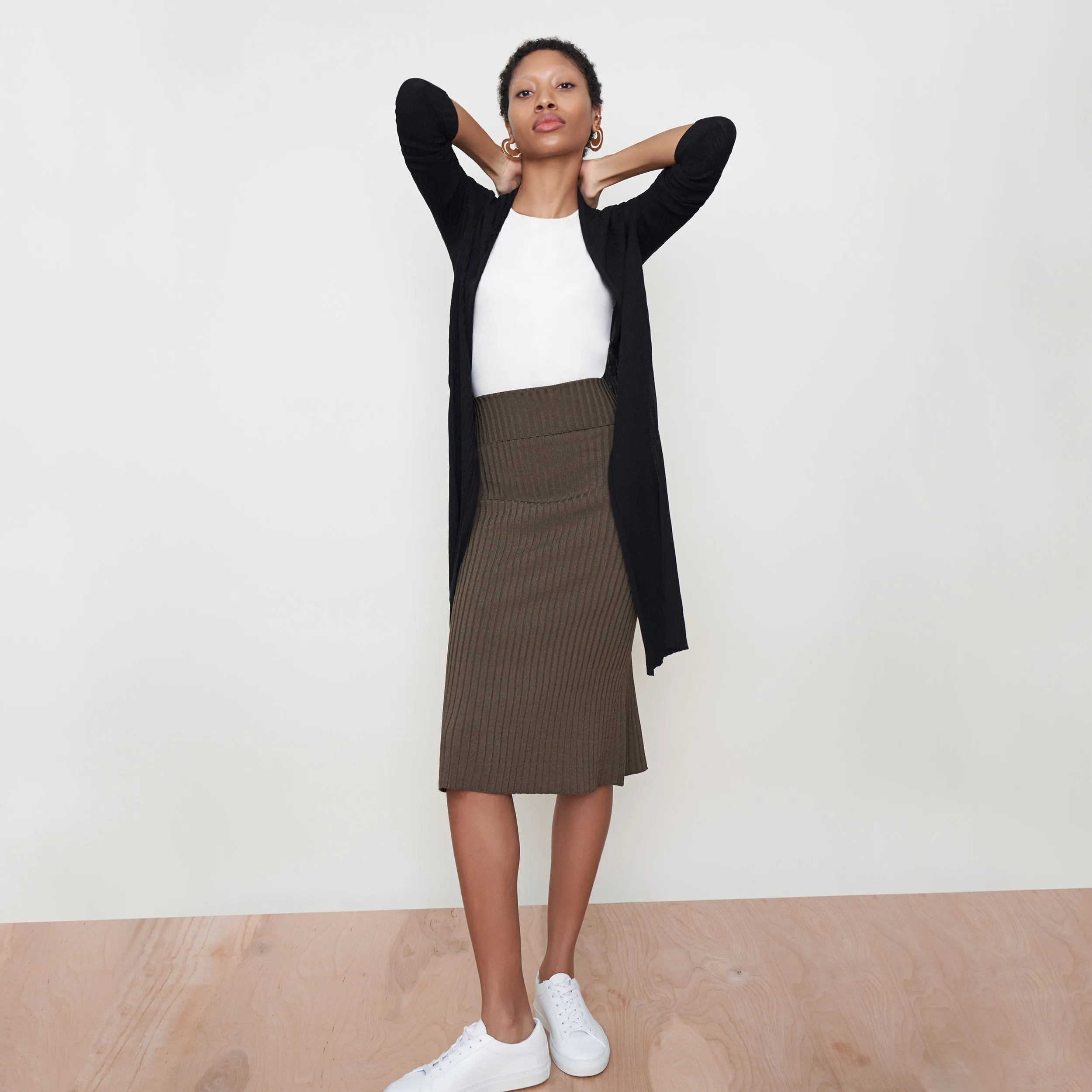 York Skirt - Slinky Knit :: Safari