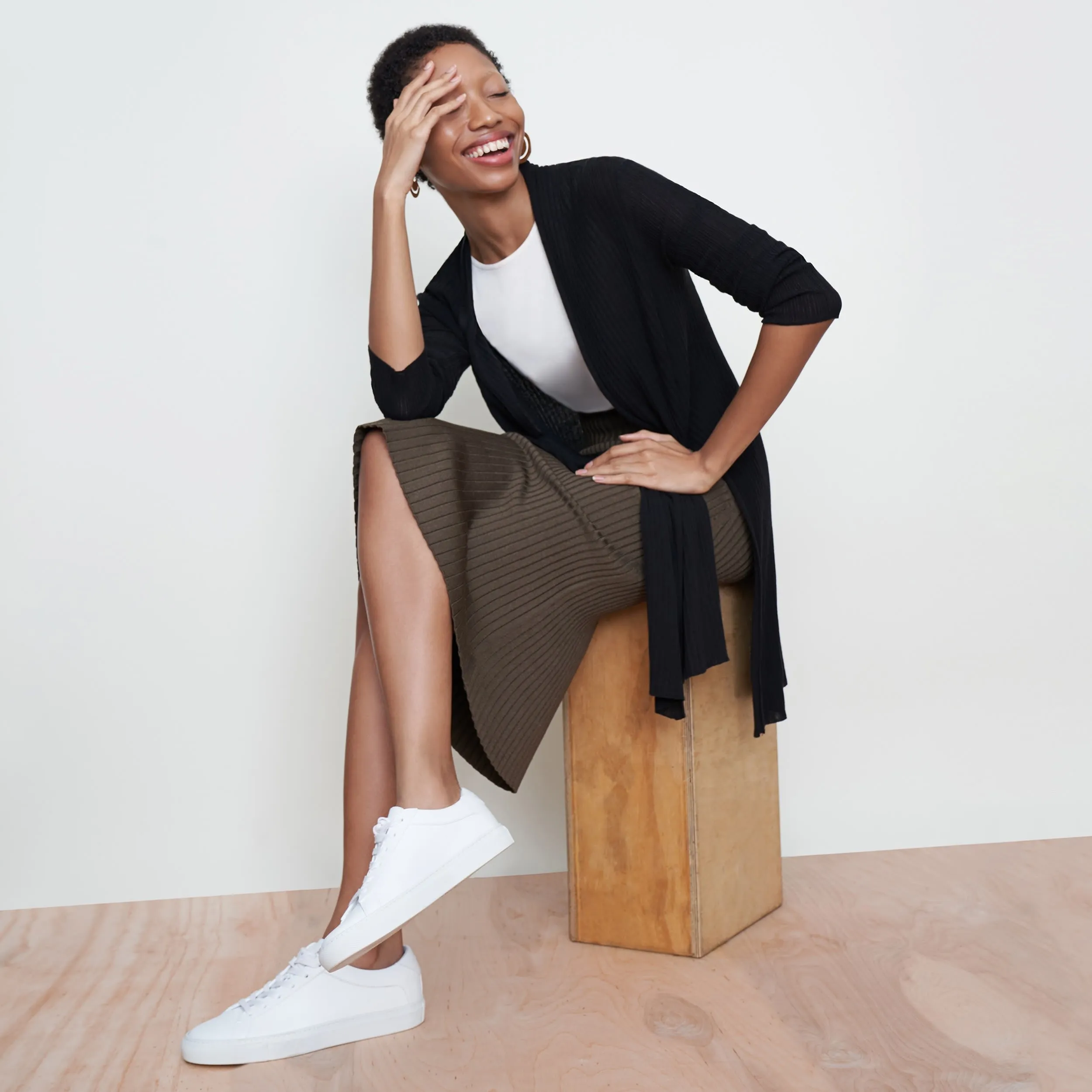 York Skirt - Slinky Knit :: Safari