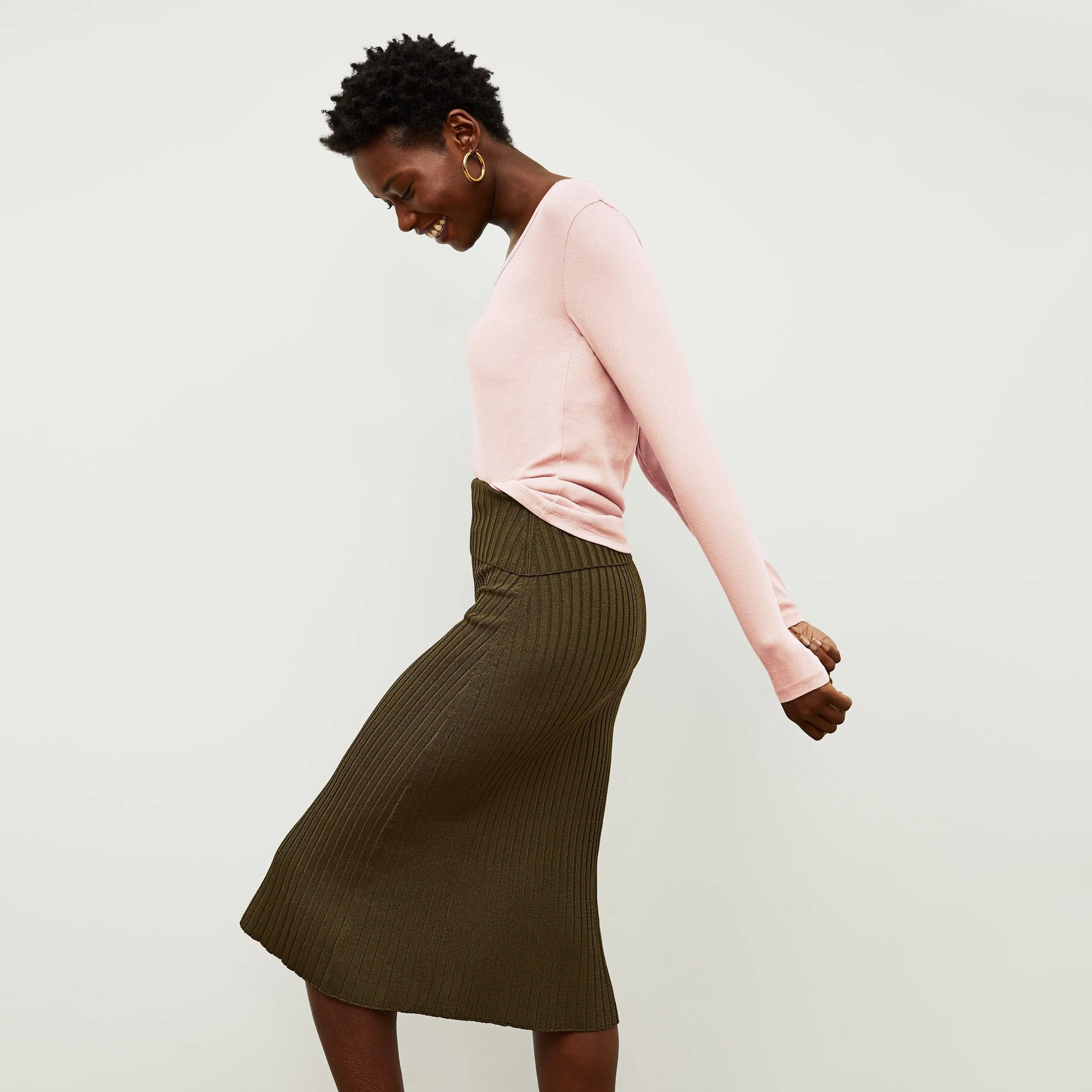 York Skirt - Slinky Knit :: Safari